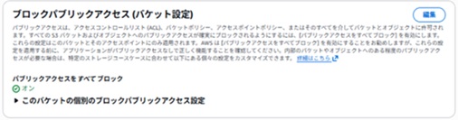 ブロックパブリックアクセス確認画像